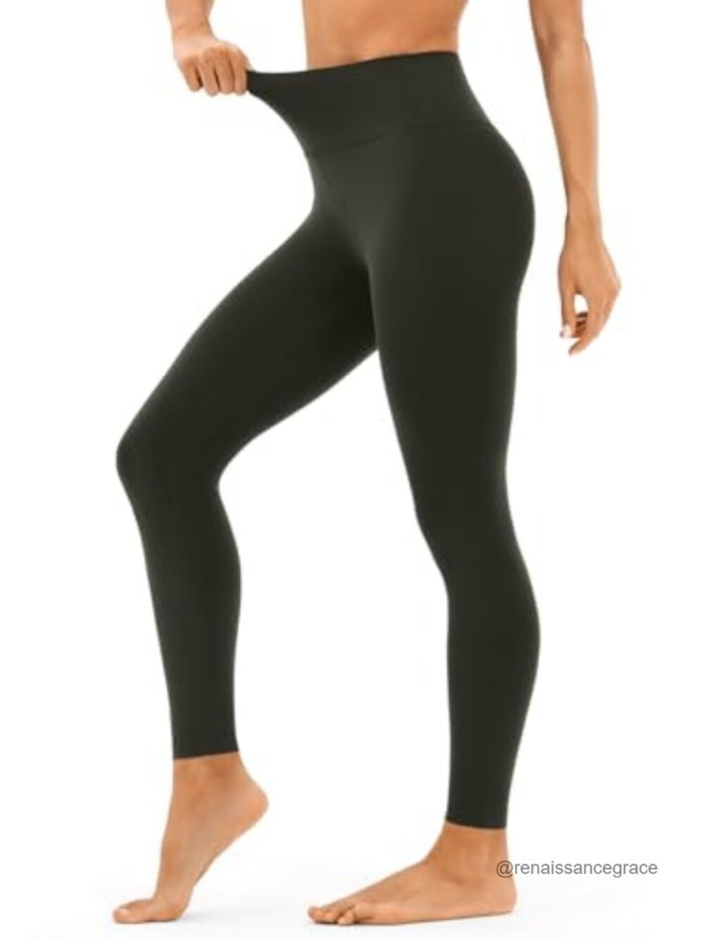 High Waisted Compression Leggings Nylon Spandex Gym Running Activewear